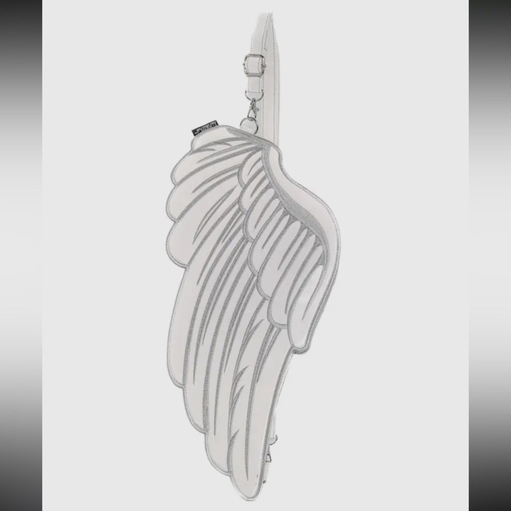 FYDELITY Quiver Holographic Angel Wing Sling Bag Purse Clutch Reflective Silver - Picture 11 of 13